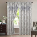 Luxurious Beautiful Curtain Panel Set with Attached Valance and Backing 54" X 84 Inch (Set of 2), Beige