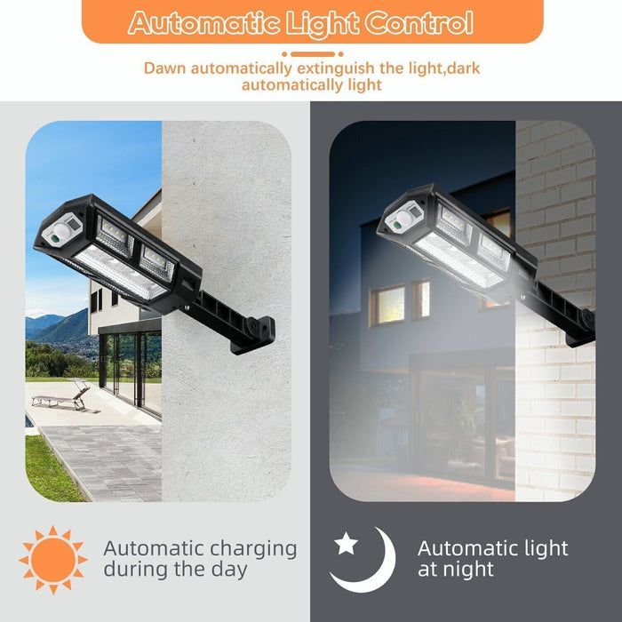 LED Solar Street Light Commercial Outdoor Dusk to Dawn Road Wall Lamp 990000LM