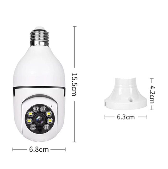 360° 1080P IP E27 Light Bulb Camera Wi-Fi IR Night Smart Home Wireless Security