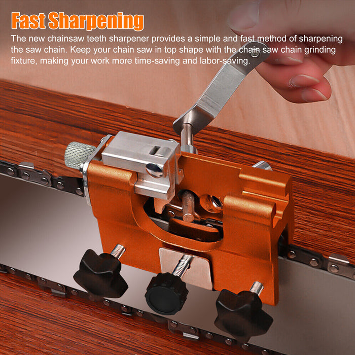 Portable Chainsaw Sharpening Jig Sharpener Kit for 12-20" Chainsaw &Electric Saw